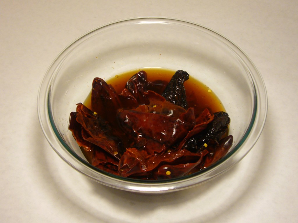 Red Chiles Soaking